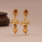 Beautiful antique gold stone necklace with earring