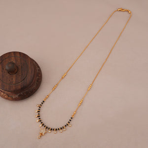 Cute diamond drop gold plated mangalsutra