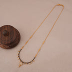 Cute diamond drop gold plated mangalsutra