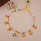 Lakshmi coin grace gold necklace set