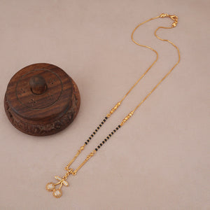 Gold plated cherry charm mangalsutra