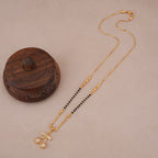 Gold plated cherry charm mangalsutra