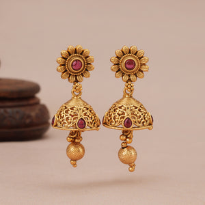 Stunning antique gold heritage peacock necklace set