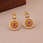 Riwaayat antique gold coin drop necklace set