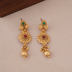 Stunning antique gold rajrani mandala necklace set