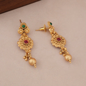 Stunning antique gold rajrani mandala necklace set