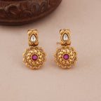 Beautiful antique gold gulika bloom necklace set