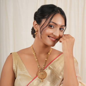 Beautiful antique gold heritage necklace set