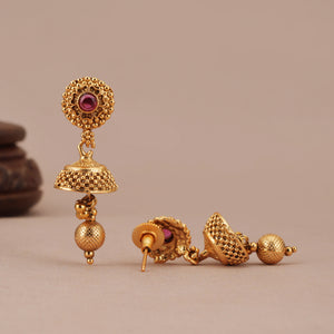 Stunning antique gold aarori necklace set