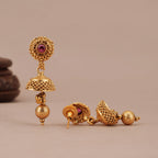 Stunning antique gold aarori necklace set