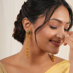 Beautiful aarika antique gold latakan drop earring
