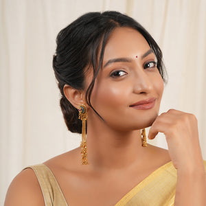 Beautiful aarika antique gold latakan drop earring