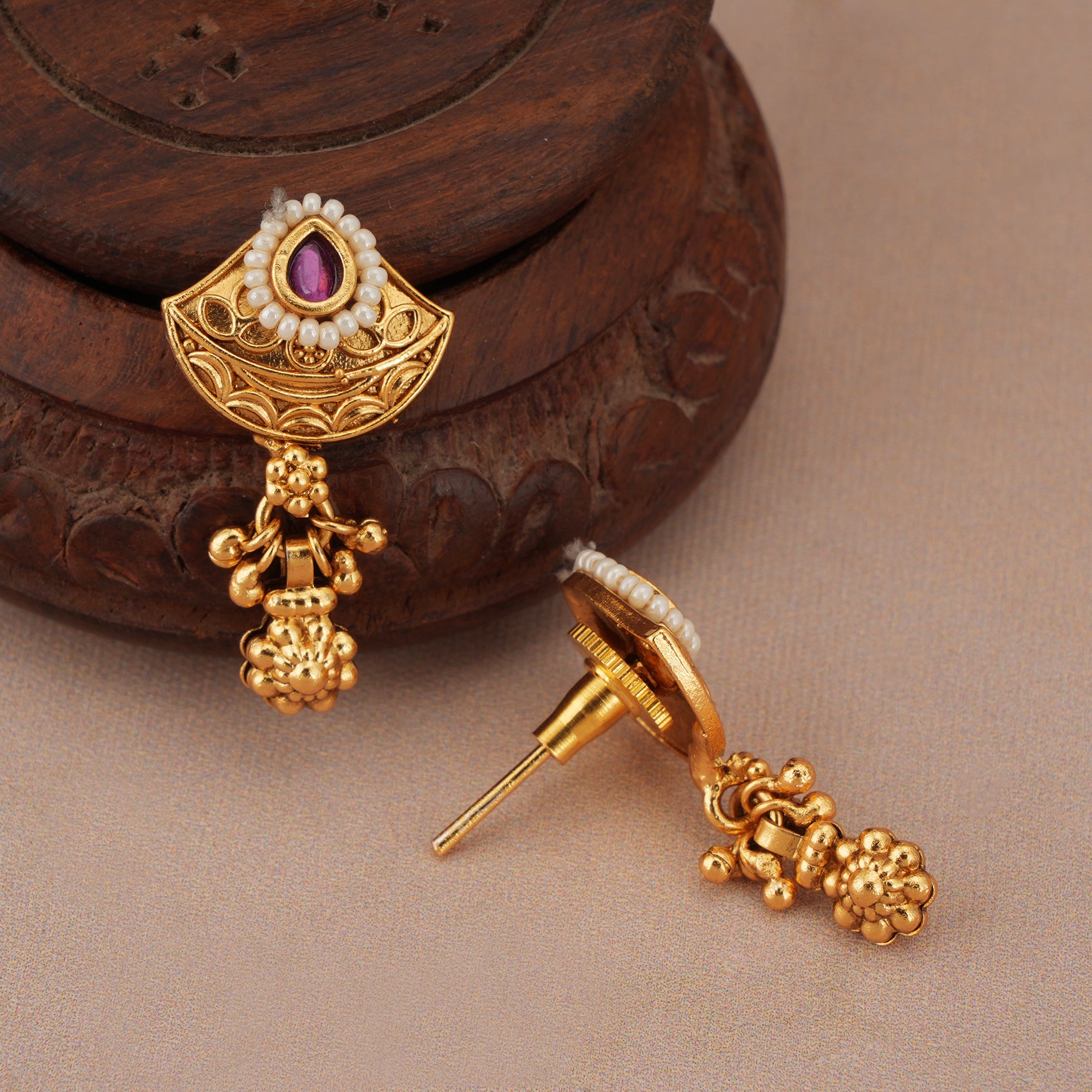 Beautiful antique gold royal chandrika mangalsutra set