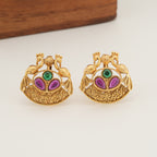 Stunning muticolor gold pendant set