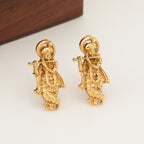Elegant gold plated krishna pendant set