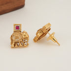 Beautiful elephant gold plated pendant set