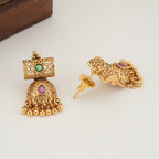 Cute elegant gold stone pendant set
