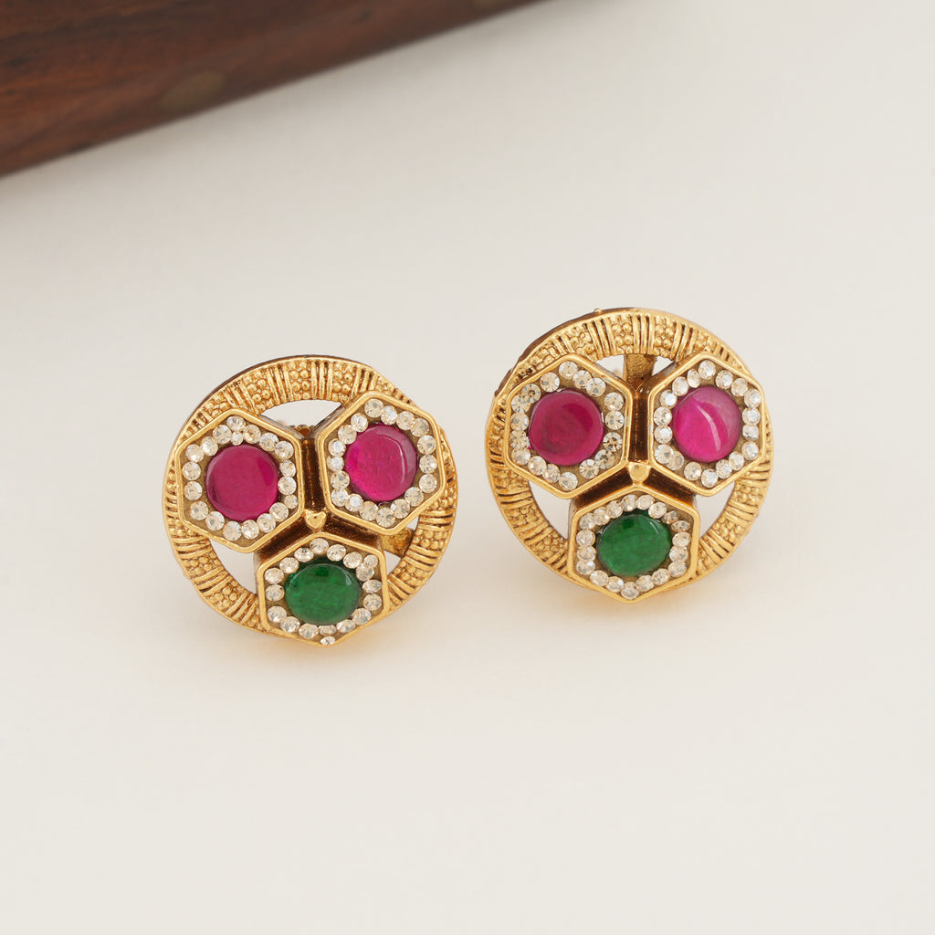 Stunning multicolor stone pendant set