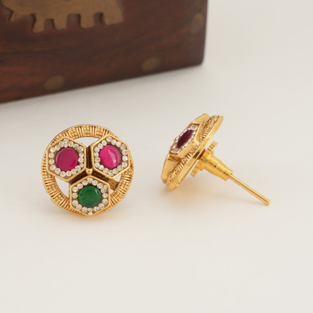 Stunning multicolor stone pendant set