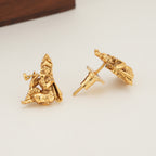 Beautiful plain gold krishna pendant set