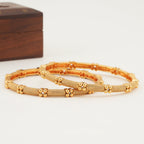Beautiful plain gold bangle set