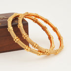 Beautiful plain gold bangle set