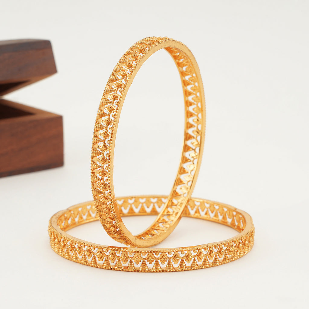 Beautiful plain sleek bangle set