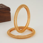 Beautiful plain gold pacheli bangle set