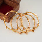 Plain gold kashmiri bangle set (set of 4)