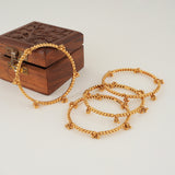 Plain gold kashmiri bangle set (set of 4)