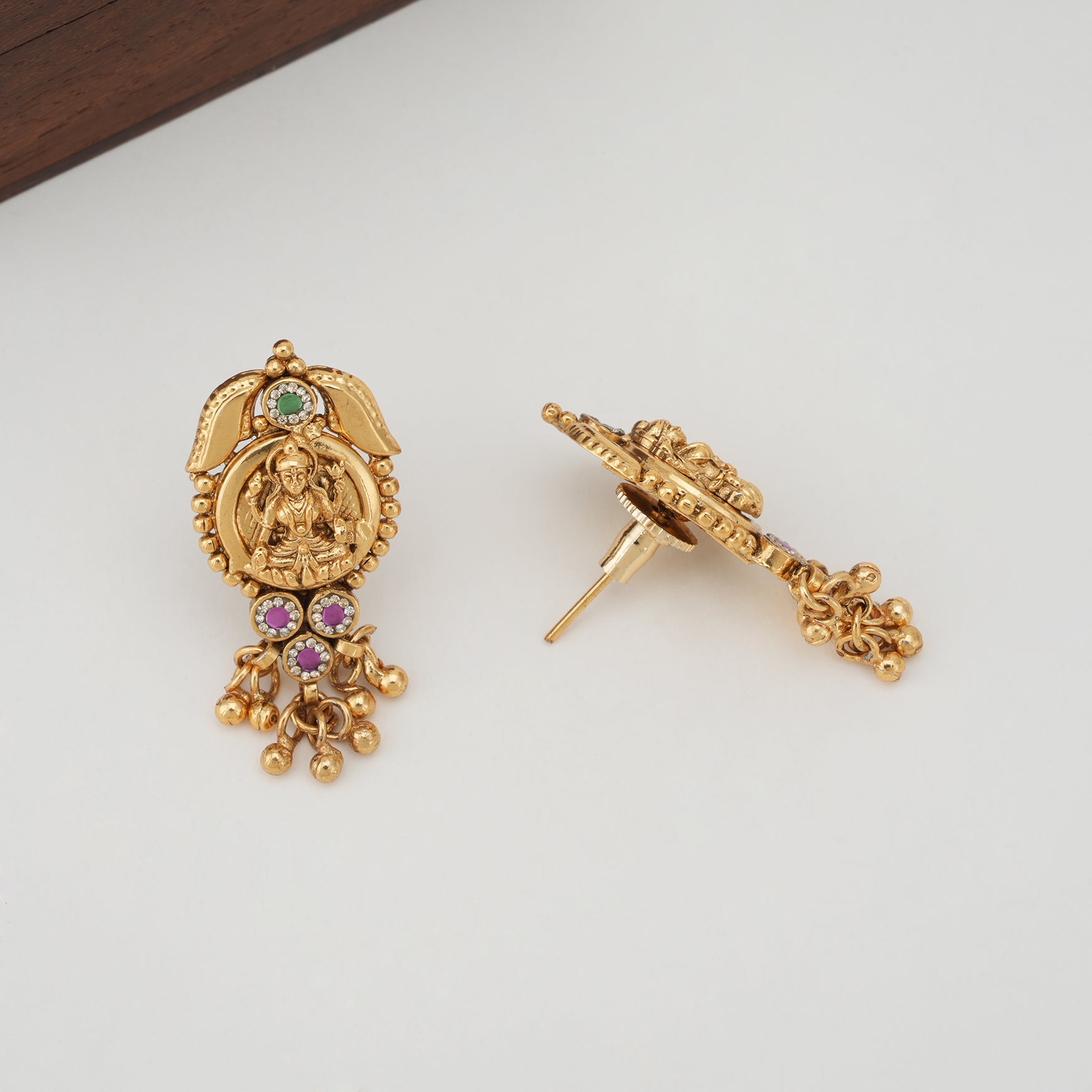 Long gold maa lakshmi gold mangalstura set