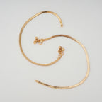 Plain snake gold anklet