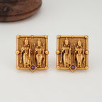 Stunning ram sita gold stud earring