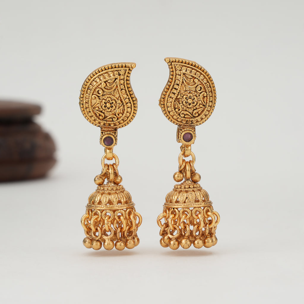Stunning plain gold paisely layer neckalce set
