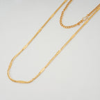 Plain folding gold chain