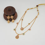 Beautiful multicolor stone layer neckalce set