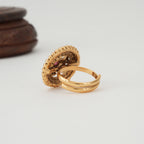 Cute elephant gold ruby finger ring