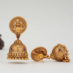 Gold maa lakshmi jhumka earring