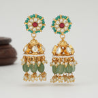 Stunning pearl pachi kundan gold necklace set