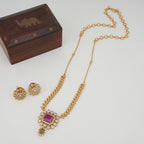 Beautiful dimaond ruby necklace set