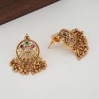 Beautiful stone gold pendant set with earring