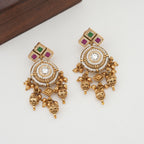 Long multicolor stone mangalstura set