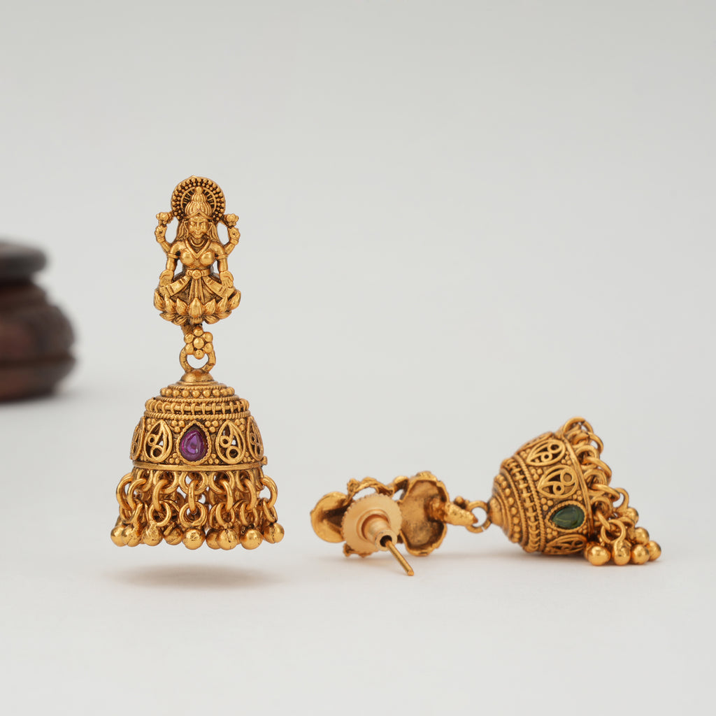 Beautiful maa lakshmi jhumka earring