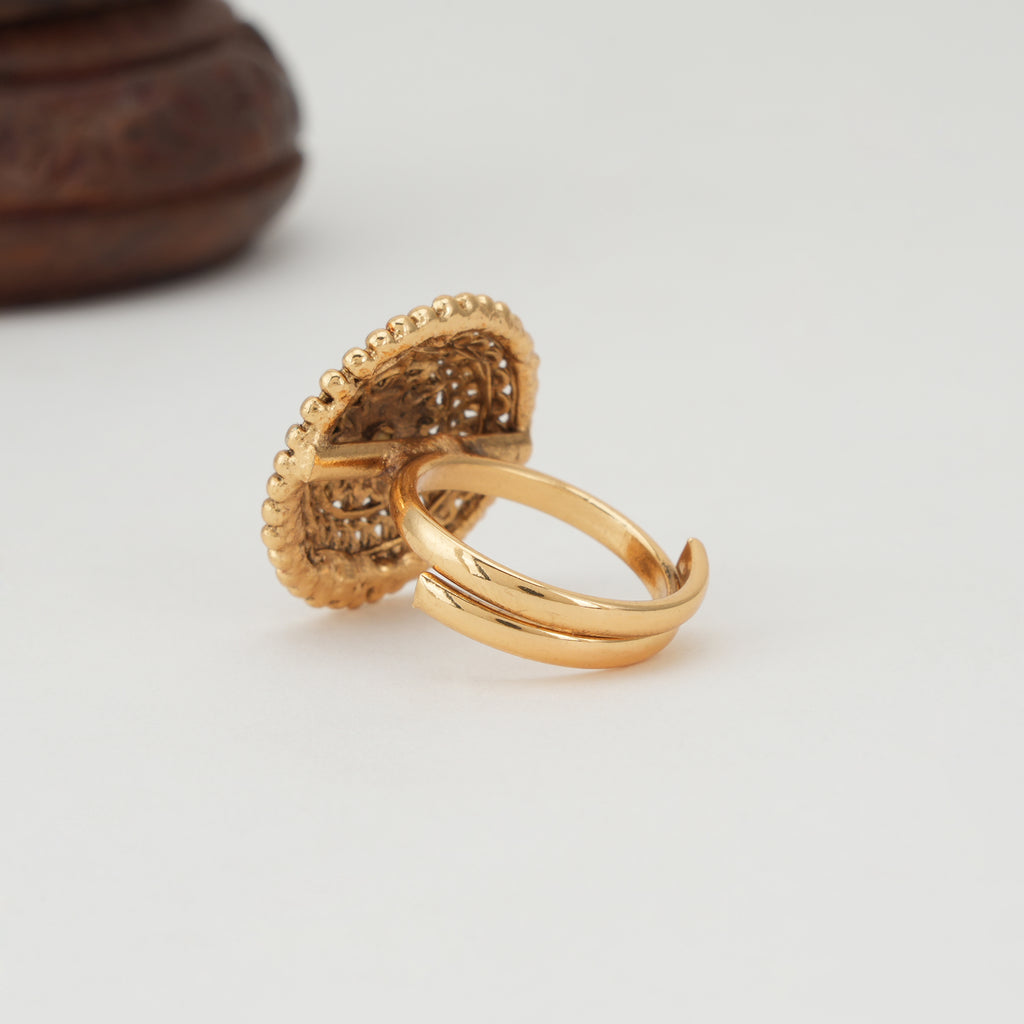 Beautiful ruby stone gold finger ring
