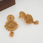 Beautiful long stone necklace set with earring