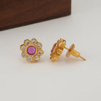 Beautful side brooch  gold chain necklace set