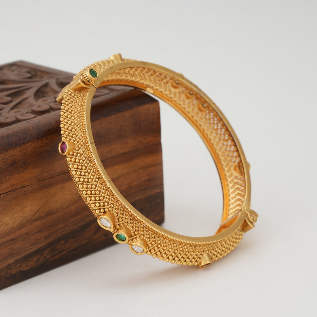 Amazing stone gold kada bangle