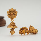 Stunning long antique gold necklace set