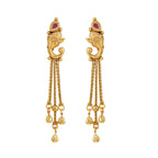 Stunning long antique gold ganesh necklace set