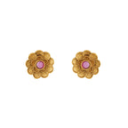 Beautiful Antique floral stone pendant set